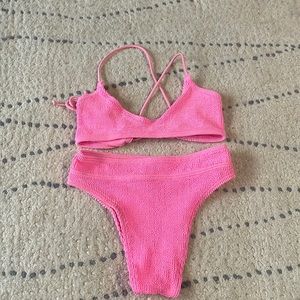 Bond Eye Pink High Waisted Swimsuit